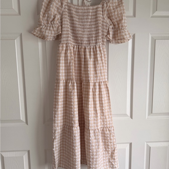 Gingham Midi Dress - Size M - Picture 2 of 10